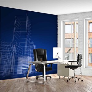 Bina Çizimi Emlak Ve Gayrimenkul Duvar Kağıdı Baskı - Dkm314120 475x315 cm