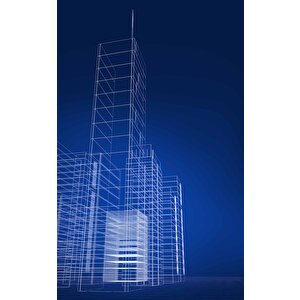 Bina Çizimi Emlak Ve Gayrimenkul Duvar Kağıdı Baskı - Dkm314120