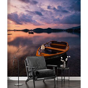 Sandal Göl Günbatımı Manzaralı Duvar Kağıdı Baskı - Dkm240065