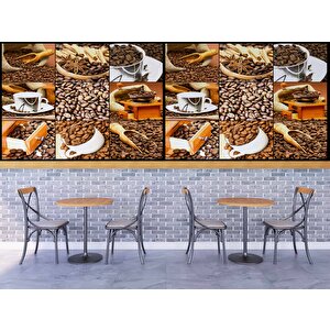 Kahve Çekirdeği Cafe Duvar Kağıdı Baskı - Dkb282100