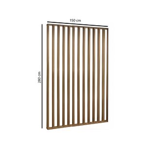 150cm X 280cm Ahşap Çıtalı Paravan Oda Ayırıcı Seperatör Duvar Dekor 150cm X 280cm