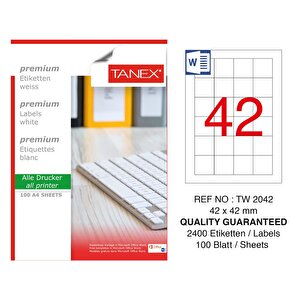 Tw-2042 Laser Etiket 42 X 42 Mm