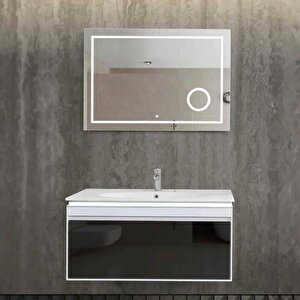 Lineart İcon Banyo Dolabı 80 Cm Beyaz-gri