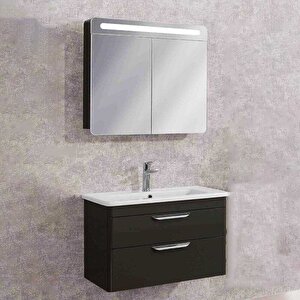 Lineart Efes Banyo Dolabı 80 Cm Siyah