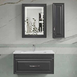 Lineart Mood Banyo Dolabı 80 Cm Füme