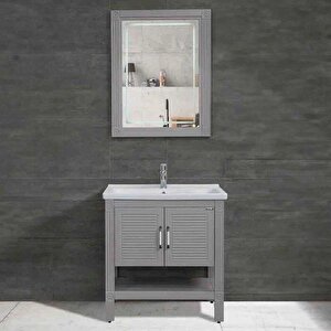 Lineart Oreo Banyo Dolabı 80 Cm Gri