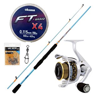 Yekoutdoor Spin Olta Seti Okuma Fuel Spin 2,44 Cm 15-40 Gr 2 Parça Spin Kamışı&lineaeffe Quasar Fd 8+1 Bb 40 Olta Makinesi