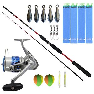 Balıkçı Tekne Seti Kendo Sea Power 6000 Olta Makinesi-kendo Sea Bream 1.65m Up To 150gr 2 Parça Olta Kamışı-2 Fosfor-2 Şamandıra-5