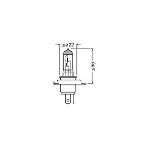 Osram Far Ampulü Halojen Sari H4 12v 60/55w Classic P43t 64193 Clc 4adet