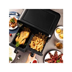 Uniwho D8 Dokunmatik Ekran (4+4) 8lt Çift Hazneli Airfryer Yağsız Fritöz 1700w