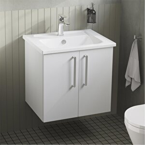 Vitra Root Kapaklı Lavabo Dolabı 60 Cm Parlak Beyaz 66354