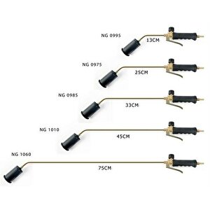 Nurgaz Propan Tav Ve Kaynak Takimi 57 Mm Metal Başlikli Teti̇kli̇ 25 Cm Boyun