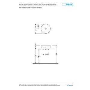 Slimline Silindirik Lavabo (ø 45 Cm)  9503dxs110h