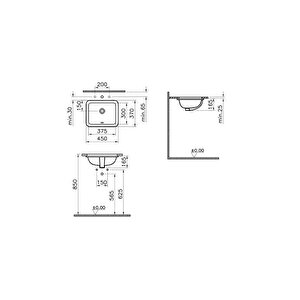 Vitra S20 Tezgahaltı Lavabo 38 Cm 5473b003-0618