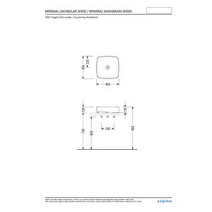 Silimline Kare Lavabo (45x45 Cm) 9501dxs110h
