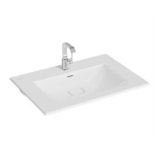 Vitra Metropole Etajerli Lavabo 7538b003-0001 80x53 Cm - Tek Armatür Delikli - Su Taşma Delikli - Beyaz