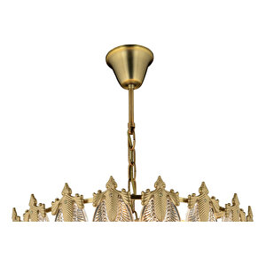 Lampaluce Antico Salon Klasik Sarkıt Avize 15\'li Sarı 60cm