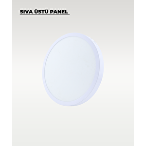 24w Sıva Üstü Yuvarlak Led Panel Beyaz Işık 6500k