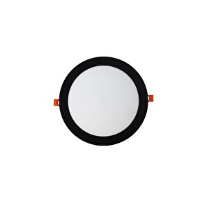 18w Sıva Altı Yuvarlak Siyah Led Panel 3200k Sarı Işık 2 Adet