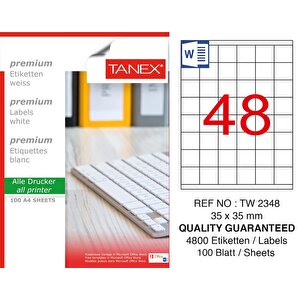Tw-2348 35mm X 35mm Laser Etiket