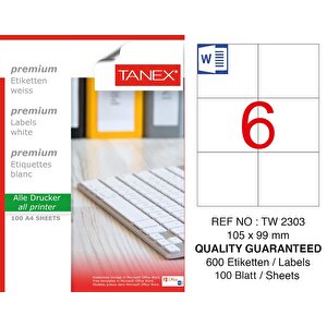 Tanex Tw-2303 Laser Etiket 105 X 99 Mm