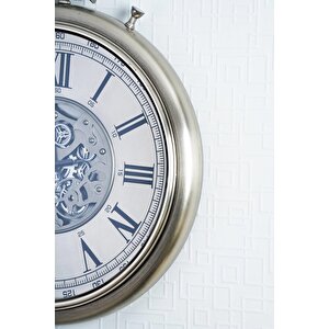Dekoratif Çarklı Duvar Saati - 52 Cm