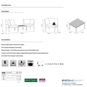 Limnihome Mini Multilounge Bahçe Ve Balkon Mobilyası