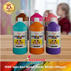 Tamamlayıcı Renkler Parmak Boyası 6'lı Set 6x1000gr