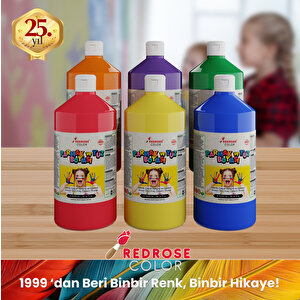 Ara Renkler Parmak Boyası 6'lı Set 6x1000gr