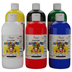 Ana Renkler Parmak Boyası 6'lı Set 6x500gr Ana Renkler