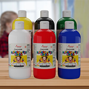 Ana Renkler Parmak Boyası 6'lı Set 6x500gr Ana Renkler