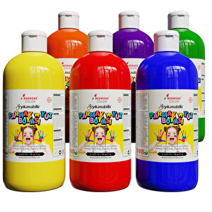 Ara Renkler Parmak Boyası 6'lı Set 6x500gr Ara Renkler