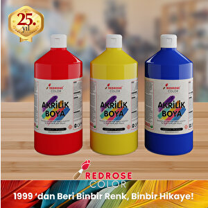 Kırmızı-mavi-sarı Akrilik Boya 3'lü Set 3x1000gr Ana Renkler