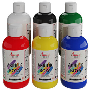 Ana Renkler Akrilik Boya 6'lı Set 6x250gr Ana Renkler
