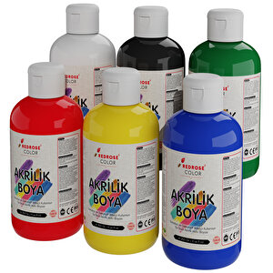 Ana Renkler Akrilik Boya 6'lı Set 6x250gr Ana Renkler