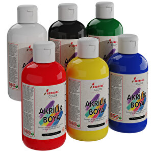 Ana Renkler Akrilik Boya 6'lı Set 6x250gr Ana Renkler