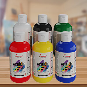 Ana Renkler Akrilik Boya 6'lı Set 6x250gr