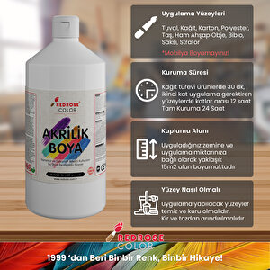 Beyaz Akrilik Boya 1000gr Beyaz