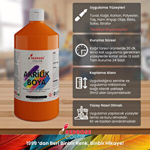 Turuncu Akrilik Boya 1000gr Turuncu