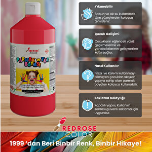 Kırmızı Parmak Boyası 1000gr Kırmızı