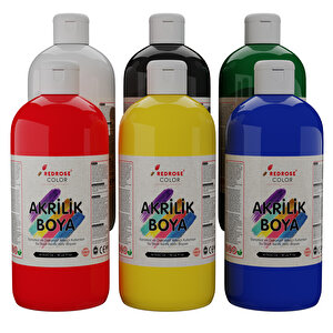 Ana Renkler Akrilik Boya 6'lı Set 6x500gr Ana Renkler