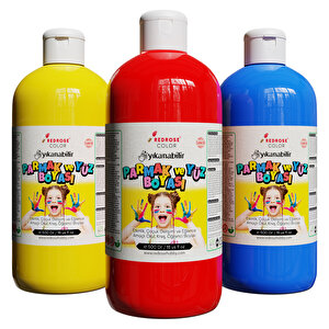 Kırmızı-mavi-sarı Parmak Boyası 3'lü Set 3x500gr Ana Renkler