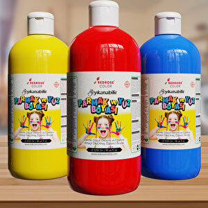 Kırmızı-mavi-sarı Parmak Boyası 3'lü Set 3x500gr Ana Renkler