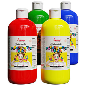 Ana Renkler Parmak Boyası 4'lü Set 4x500gr Ana Renkler