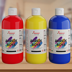 Kırmızı-mavi-sarı Akrilik Boya 3'lü Set 3x500gr Ana Renkler