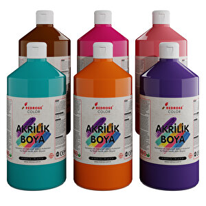 Tamamlayıcı Renkler Akrilik Boya 6'lı Set 6x1000gr Tamamlayıcı Renkler