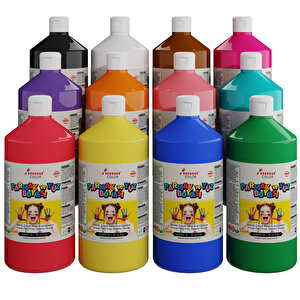 Tüm Renkler Parmak Boyası 12'li Set 12x1000gr