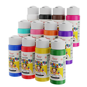 Tüm Renkler Parmak Boyası 12'li Set 12x60ml