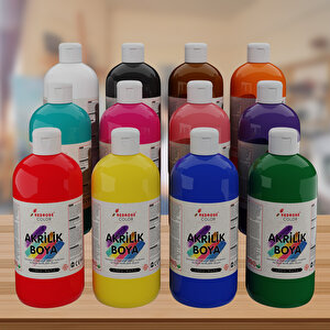 Tüm Renkler Akrilik Boya 12'li Set 12x500gr