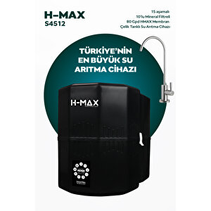12 Litre Çelik Tanklı 15 Aşama Multi Mineralli 80 Gpd Su Arıtma Cihazı Hmaxs4512